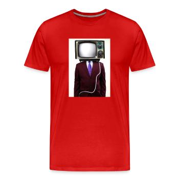 Anzug Tube TV Mann - Männer Premium Bio T-Shirt - Rot - Vorne - Damien (186cm)