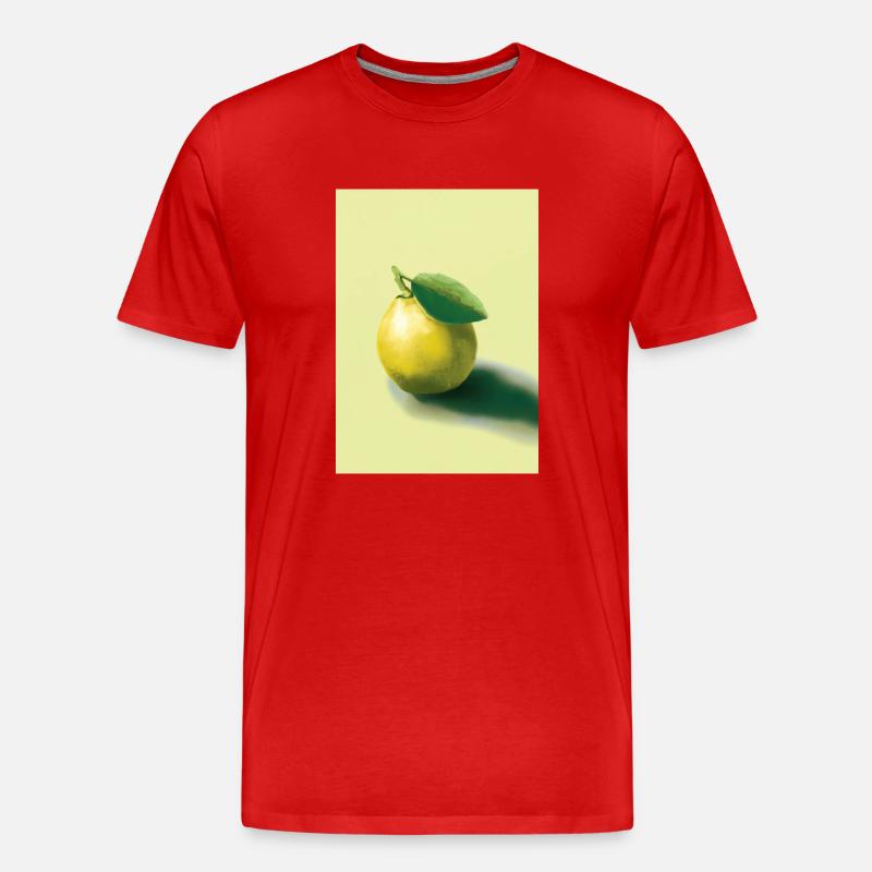 Zitrusfrüchte - Männer Premium Bio T-Shirt - Rot