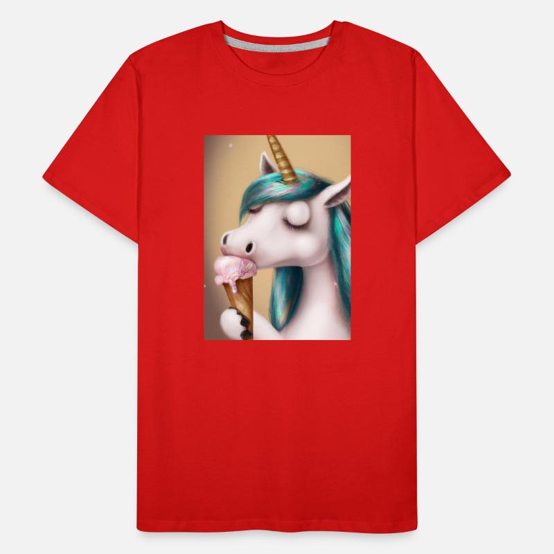 Eiscreme Einhorn Männer Premium Bio T-Shirt