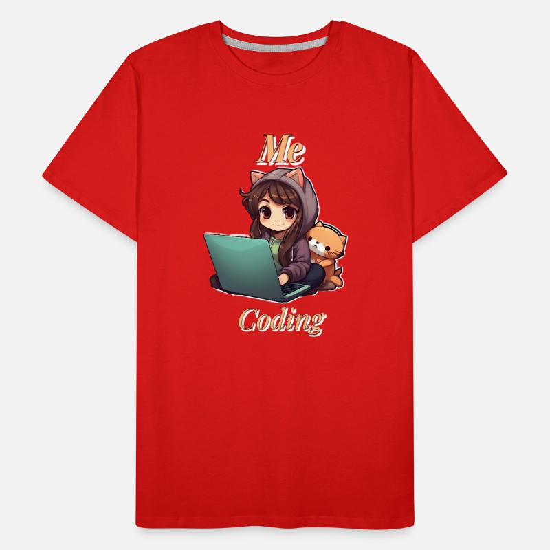 « Code Cutie: Codage de fille inspiré de l’anime » T-shirt bio Premium Homme