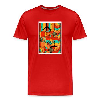 Ravebow - Men's Premium Organic T-Shirt - red - Front - Damien (186cm)