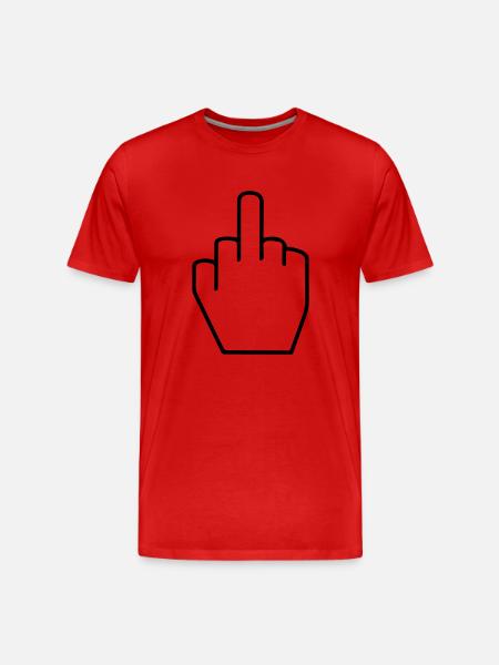 Finger, fick dich - Männer Premium Bio T-Shirt - Rot