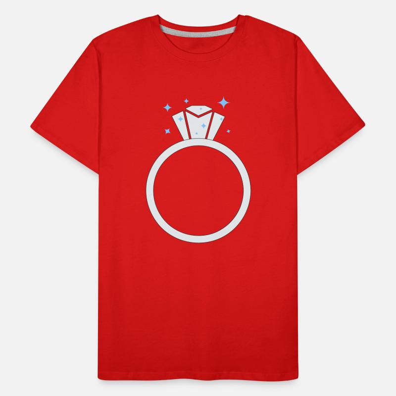 Diamond Wedding ring Men's Premium Organic T-Shirt
