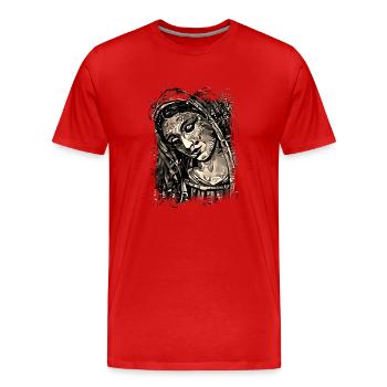 Jésus dieu gud Maria Madonna Mariana Vierge Marie - T-shirt bio Premium Homme - rouge - Devant - Damien (186cm)