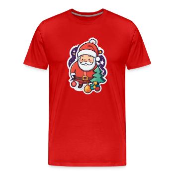 Santa Claus - Men's Premium Organic T-Shirt - red - Front - Damien (186cm)