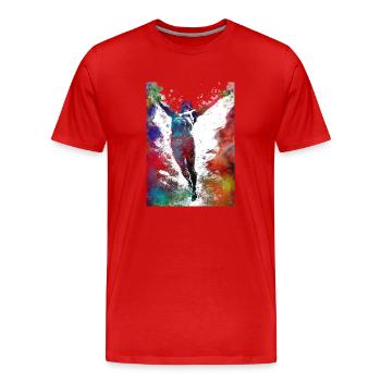 Vers la surface de l’eau #sport - T-shirt bio Premium Homme - rouge - Devant - Damien (186cm)