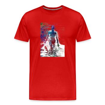 Sport de natation #swimmer #sport - T-shirt bio Premium Homme - rouge - Devant - Damien (186cm)