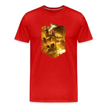Computer-PC-Spieltechnologie Gamer-Gaming Modern - Männer Premium Bio T-Shirt - Rot - Vorne - Damien (186cm)