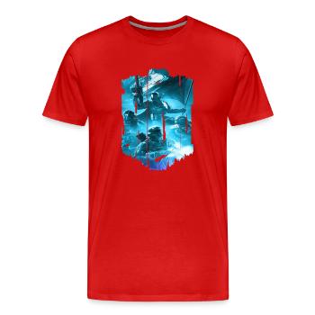 Computer-PC-Spieltechnologie Gamer-Gaming Modern - Männer Premium Bio T-Shirt - Rot - Vorne - Damien (186cm)
