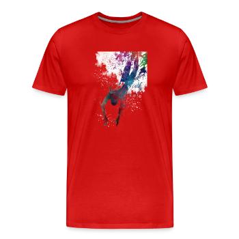 Sport de natation #swimmer #sport - T-shirt bio Premium Homme - rouge - Devant - Damien (186cm)