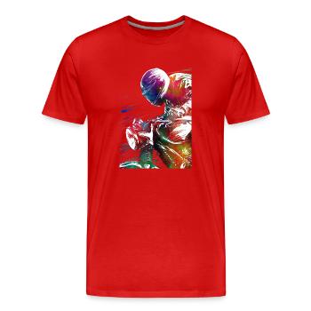 Motor racing #motor #sport - Men's Premium Organic T-Shirt - red - Front - Damien (186cm)