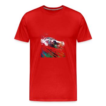 Autorennen #racing #sport - Männer Premium Bio T-Shirt - Rot - Vorne - Damien (186cm)