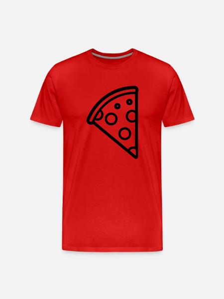 Pizza slice - Men's Premium Organic T-Shirt - red