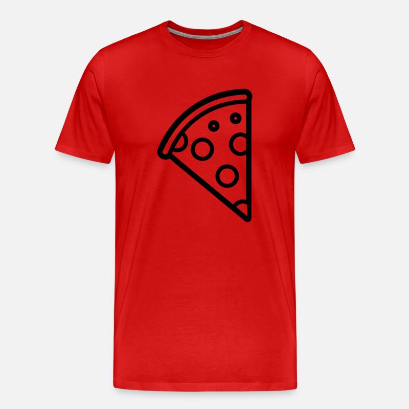 part de pizza - T-shirt bio Premium Homme - rouge