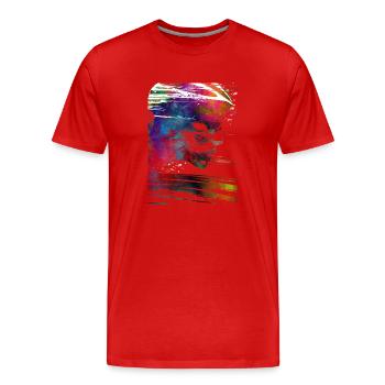 Sport : cyclisme, art - T-shirt bio Premium Homme - rouge - Devant - Damien (186cm)