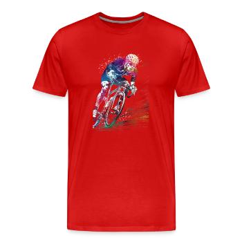 Cycling Bike sport article #cycling #sport #biking - Men's Premium Organic T-Shirt - red - Front - Damien (186cm)
