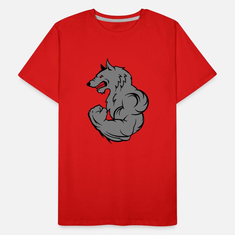 strong wolf Männer Premium Bio T-Shirt