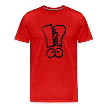 Exclamation mark question mark - Men's Premium Organic T-Shirt - red - Front - Damien (186cm)