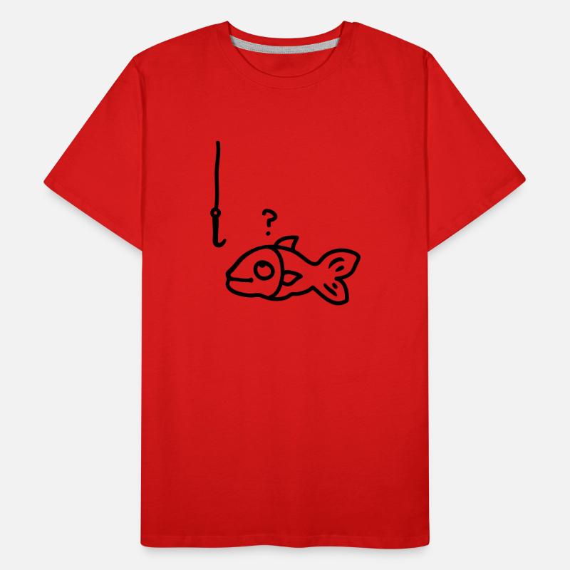 Fish fish hook - line Men's Premium Organic T-Shirt