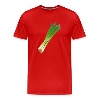 onions halloween vegetables vegetables39 - Men's Premium Organic T-Shirt - red - Front - Damien (186cm)