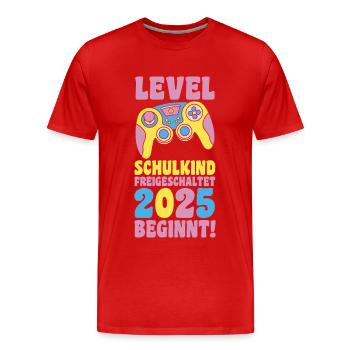 Kita Farewell First Grade School Enrollment 2025 - Men's Premium Organic T-Shirt - red - Front - Damien (186cm)