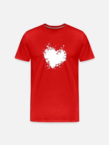 Heart of Hearts - Men's Premium Organic T-Shirt - red