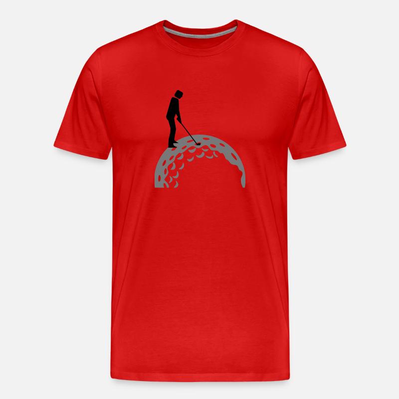 golfing (2c) - Männer Premium Bio T-Shirt - Rot