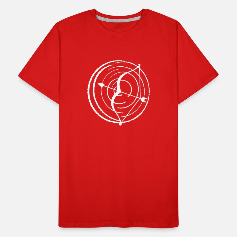 Pfeil und Bogen weiss Männer Premium Bio T-Shirt