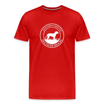Deutsche Bracke Jagdgebrauchshund Jagdhunde - Männer Premium Bio T-Shirt - Rot - Vorne - Damien (186cm)