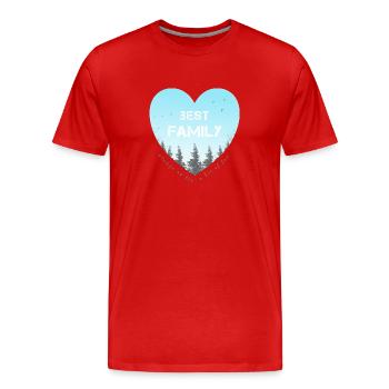 best family - Männer Premium Bio T-Shirt - Rot - Vorne - Damien (186cm)