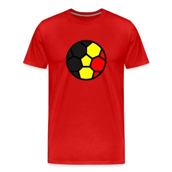  Drapeau Belgique Coupe du monde - T-shirt bio Premium Homme - rouge - Devant - Damien (186cm)