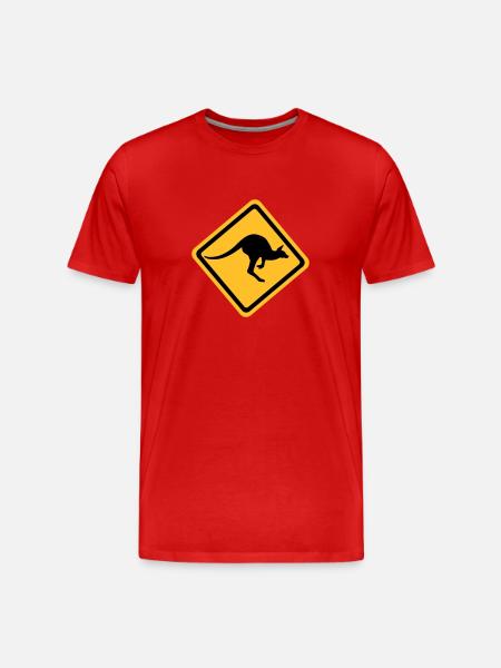 Känguru - Männer Premium Bio T-Shirt - Rot