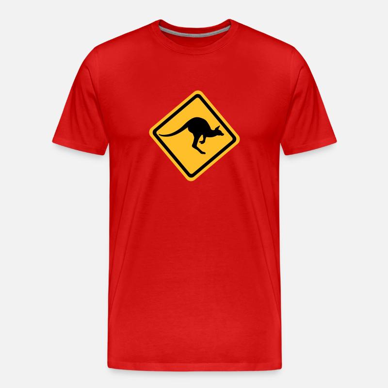Känguru - Männer Premium Bio T-Shirt - Rot