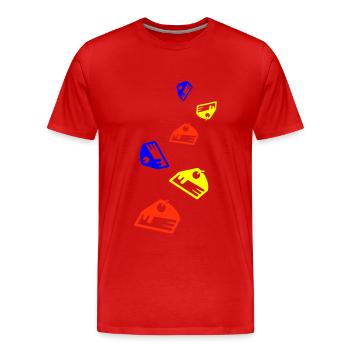 Icône du gâteau au fromage - T-shirt bio Premium Homme - rouge - Devant - Damien (186cm)
