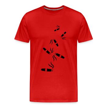 Cigar Symbol - Men's Premium Organic T-Shirt - red - Front - Damien (186cm)