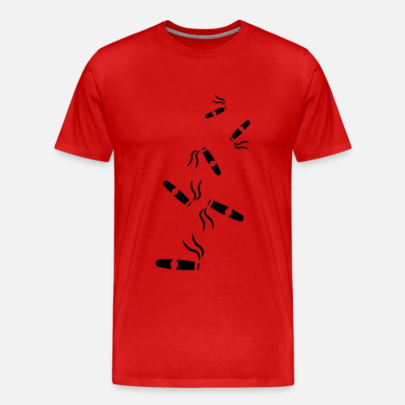Zigarre Symbol - Männer Premium Bio T-Shirt - Rot