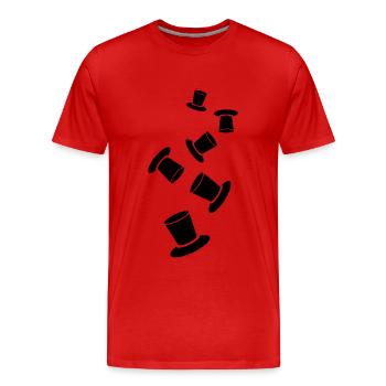 Zylinder Bräutigam - Männer Premium Bio T-Shirt - Rot - Vorne - Damien (186cm)