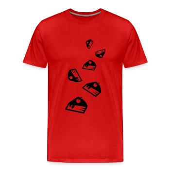 Icône de gâteau au fromage - T-shirt bio Premium Homme - rouge - Devant - Damien (186cm)