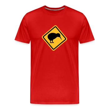 Kiwi - Men's Premium Organic T-Shirt - red - Front - Damien (186cm)