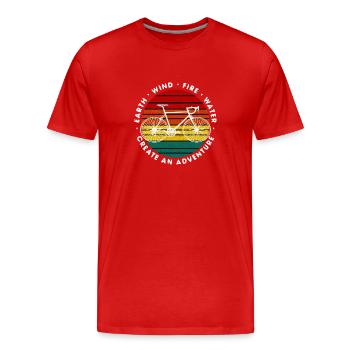 Bike racing bike vintage retro - Men's Premium Organic T-Shirt - red - Front - Damien (186cm)