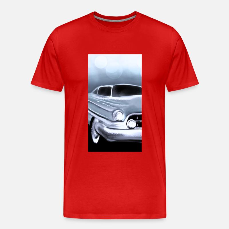 auto Oldtimer - Männer Premium Bio T-Shirt - Rot
