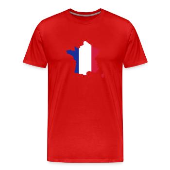 France - T-shirt bio Premium Homme - rouge - Devant - Damien (186cm)