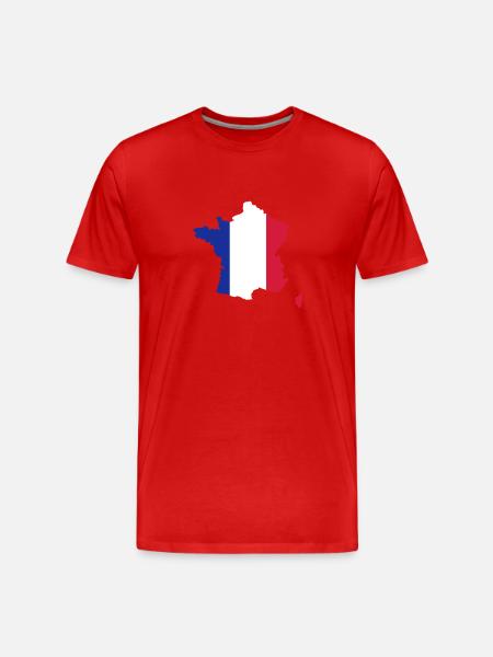 France - Männer Premium Bio T-Shirt - Rot