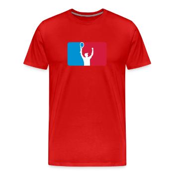 Tennisspieler - Männer Premium Bio T-Shirt - Rot - Vorne - Damien (186cm)