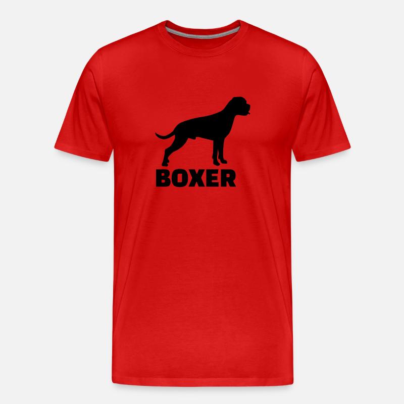 Boxer - Männer Premium Bio T-Shirt - Rot
