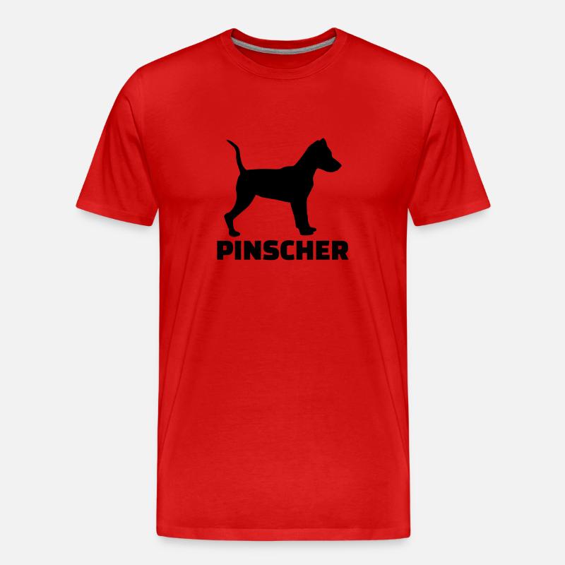 Pinscher - Männer Premium Bio T-Shirt - Rot