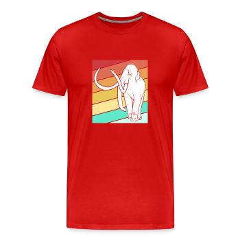 Mammouth - T-shirt bio Premium Homme - rouge - Devant - Damien (186cm)