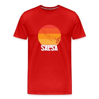 Salsa Dancer Dancer - Men's Premium Organic T-Shirt - red - Front - Damien (186cm)