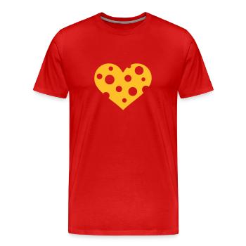 Fromage - T-shirt bio Premium Homme - rouge - Devant - Damien (186cm)