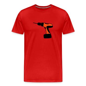 outils - T-shirt bio Premium Homme - rouge - Devant - Damien (186cm)